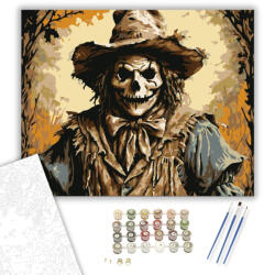  Félelmetes madárijesztő - számfestő készlet - 40×50 cm (Keretre feszítve)