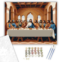  Az Utolsó Vacsora - számfestő készlet - 40×50 cm (Keretre feszítve)