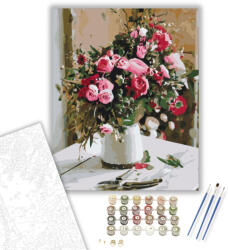 Számfestő Rózsák - számfestő készlet - 40×50 cm (Keretre feszítve) (crea1246-40X50-KF)
