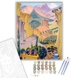  Sivatagi Völgy - számfestő készlet - 40×50 cm (Keretre feszítve)