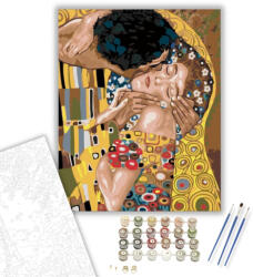  A csók - számfestő készlet - 40×50 cm (Keretre feszítve)