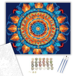 Ragyogó Többrétegű Mandala - számfestő készlet - 40×50 cm (Keretre feszítve)