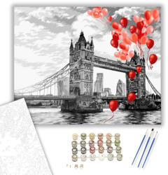 Számfestő Piros léggömbök - számfestő készlet - 40×50 cm (Keretre feszítve) (crea1511-40X50-KF)