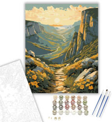  Serra do Cipó Hegység Napfelkeltében - számfestő készlet - 40×50 cm (Keretre feszítve)
