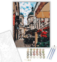 Számfestő Utcakép - számfestő készlet - 40×50 cm (Keretre feszítve) (crea1083-40X50-KF)