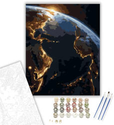 Számfestő Föld Napfelkeltében - számfestő készlet - 40×50 cm (Keretre feszítve) (crea7223-40X50-KF)