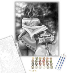 Számfestő Feketén fehéren - számfestő készlet - 40×50 cm (Keretre feszítve) (crea178-40X50-KF)