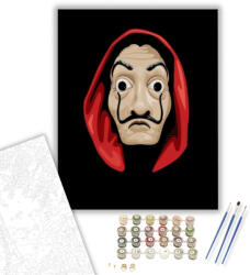  Dali maszk - számfestő készlet - 40×50 cm (Keretre feszítve)