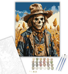 Számfestő Napraforgós madárijesztő - számfestő készlet - 40×50 cm (Keretre feszítve) (crea3095-40X50-KF)
