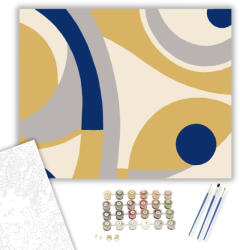  Íves Formák és Színek - számfestő készlet - 40×50 cm (Keretre feszítve)