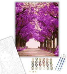 Számfestő Virágzó fasor - számfestő készlet - 40×50 cm (Keretre feszítve) (crea1119-40X50-KF)