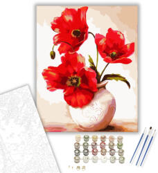 Számfestő Pipacs Virág - számfestő készlet - 40×50 cm (Keretre feszítve) (6059-40X50-KF)