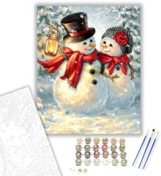  Hóemberek- számfestő készlet - 40×50 cm (Keretre feszítve)
