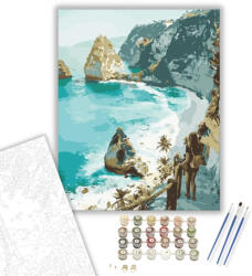 Számfestő Séta a partra - számfestő készlet - 40×50 cm (Keretre feszítve) (crea1490-40X50-KF)