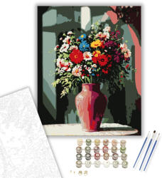 Számfestő Festménybe zárt kert - számfestő készlet - 40×50 cm (Keretre feszítve) (crea_virag_1236-40X50-KF)