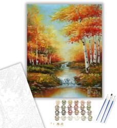 Számfestő Nyárfa a folyóparton - számfestő készlet - 40×50 cm (Keretre feszítve) (crea1155-40X50-KF)