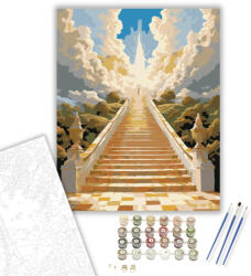  Mennyei Lépcső a Beatitudinákkal - számfestő készlet - 40×50 cm (Keretre feszítve)