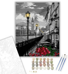  Rózsaszálak - számfestő készlet - 40×50 cm (Keretre feszítve)