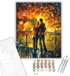 Számfestő Szerelmesek a Hídon - számfestő készlet - 40×50 cm (Keretre feszítve) (tarro018-40X50-KF)