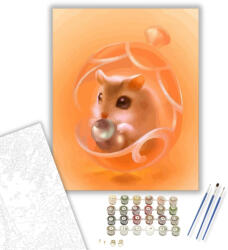 Számfestő Egérke - számfestő készlet - 40×50 cm (Keretre feszítve) (crea417-40X50-KF)