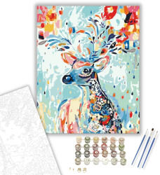 Számfestő Szarvas - számfestő készlet - 40×50 cm (Keretre feszítve) (6162-40X50-KF)