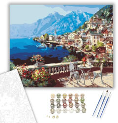  Bámulatos Kilátás - számfestő készlet - 40×50 cm (Keretre feszítve)