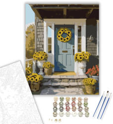 Napraforgó Könyvkiadó Koszorú a Tornácon - számfestő készlet - 40×50 cm (Keretre feszítve)