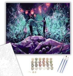 Számfestő Romantika a természetben - számfestő készlet - 40×50 cm (Keretre feszítve) (crea1013-40X50-KF)