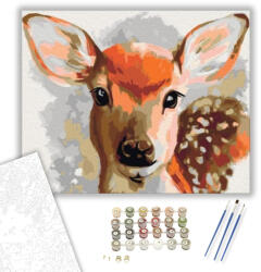 Számfestő Őzike - számfestő készlet - 40×50 cm (Keretre feszítve) (ujszam207-40X50-KF)