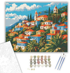 Számfestő Olinda Koloniális Városképe - számfestő készlet - 40×50 cm (Keretre feszítve) (crea7193-40X50-KF)