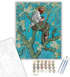  Van Gogh a fa tetején - számfestő készlet - 40×50 cm (Keretre feszítve)