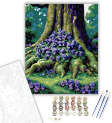Számfestő Viola Virágzás Az Öreg Tölgy Alatt - számfestő készlet - 40×50 cm (Keretre feszítve) (crea5997-40X50-KF)