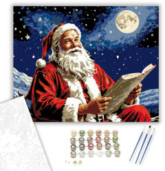  Holdfényes Téli Történetek - számfestő készlet - 40×50 cm (Keretre feszítve)