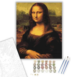  Mona Lisa - Da Vinci - számfestő készlet - 40×50 cm (Keretre feszítve)