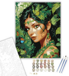Számfestő Tündér a Dzsungel Mélyén - számfestő készlet - 40×50 cm (Keretre feszítve) (crea7438-40X50-KF)