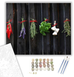 Számfestő Csokorba kötve - számfestő készlet - 40×50 cm (Keretre feszítve) (kitch025-40X50-KF)