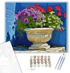  Virágzó Színkavalkád - számfestő készlet - 40×50 cm (Keretre feszítve)