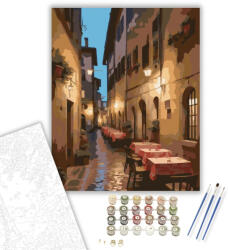  Firenzei Trattoria a Sikátorban - számfestő készlet - 80×100 cm (Keret nélkül)