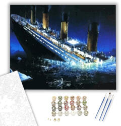 Számfestő Titanic drámája - számfestő készlet - 40×50 cm (Keretre feszítve) (crea307-40X50-KF)