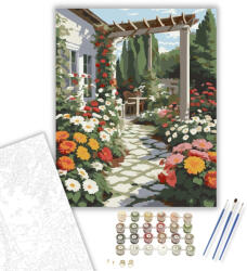 Számfestő Kerti Gerberák és Margaréták - számfestő készlet - 40×50 cm (Keretre feszítve) (crea5837-40X50-KF)