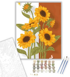 Számfestő Napraforgó - számfestő készlet - 40×50 cm (Keretre feszítve) (crea1409-40X50-KF)