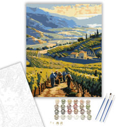 Számfestő La Rioja Szőlőbetakarítás - számfestő készlet - 40×50 cm (Keretre feszítve) (crea6934-40X50-KF)