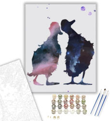 Számfestő Kacsa pár - számfestő készlet - 40×50 cm (Keretre feszítve) (crea1366-40X50-KF)