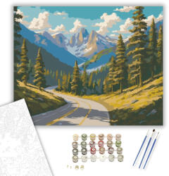  Hegyi Út Fensége - számfestő készlet - 40×50 cm (Keretre feszítve)