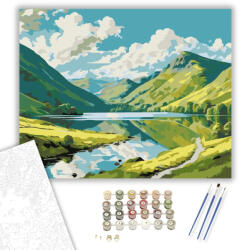  Lake District Tájkép - számfestő készlet - 40×50 cm (Keretre feszítve)