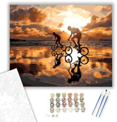 Számfestő Kerékpározás a Parton - számfestő készlet - 40×50 cm (Keretre feszítve) (6150-40X50-KF)