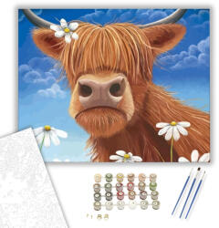  Vicces boci - számfestő készlet - 40×50 cm (Keretre feszítve)