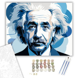  Albert Einstein Portré - számfestő készlet - 50×60 cm (Keret nélkül)