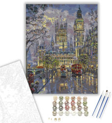 Számfestő Big Ben London - számfestő készlet - 40×50 cm (Keretre feszítve) (6106-40X50-KF)
