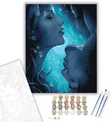  Gyönyörű szerelem - számfestő készlet - 40×50 cm (Keretre feszítve)